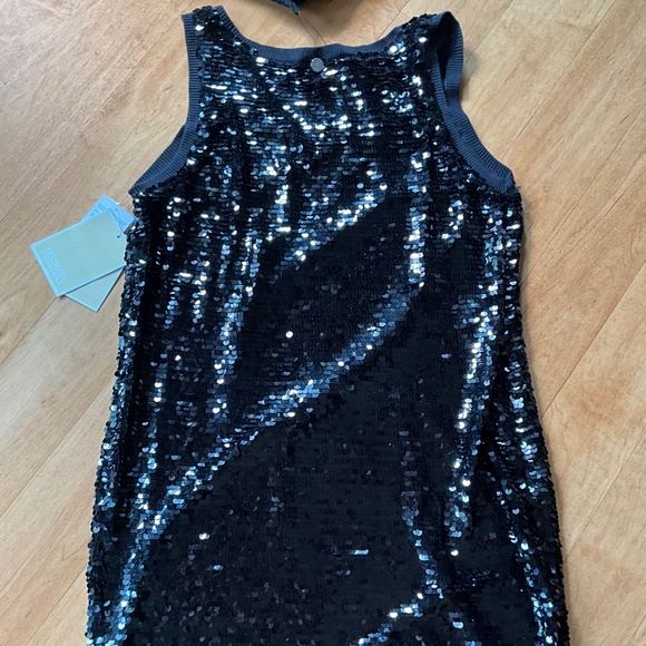 Michael Kors Black Sequin Sweater Dress - Picture 7 of 8